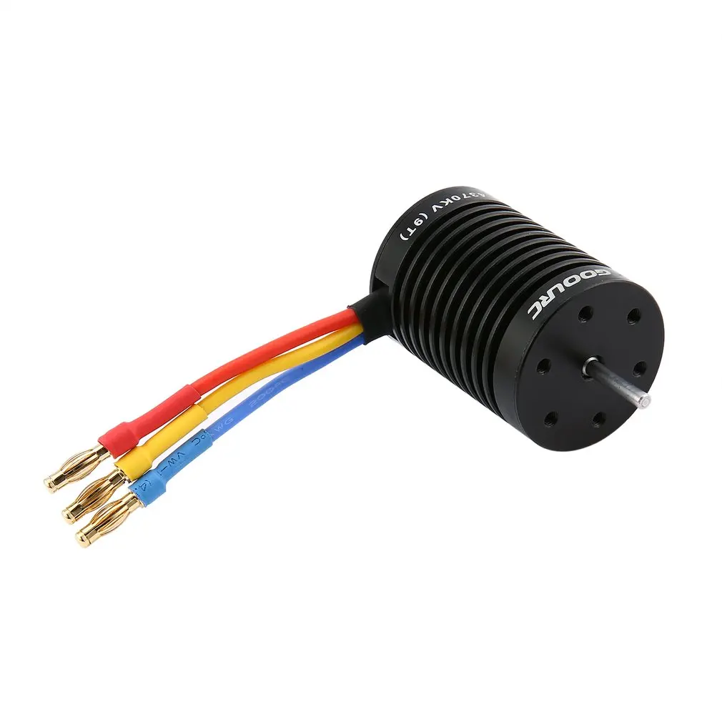 1 шт. 9T 4370KV 4 полюса бесщеточный двигатель ESC для 1/10 RC автомобиль грузовик лодка