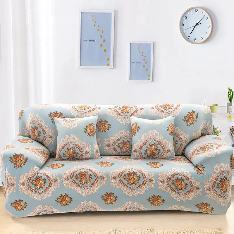 

1/2/3/4 Seats Printing Stretch Sofa Covers Living Room Couch Cover Spandex Sofa Protector Washable Dustproof Slipcover