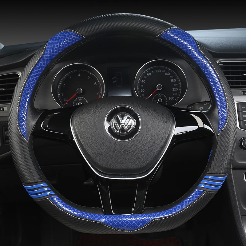 

D series Micro Fiber Leather Car Steering Wheels Covers 38CM/15'' Steering Wheel Hubs Car Styling,For VW GOLF 7 2015 POLO JATTA