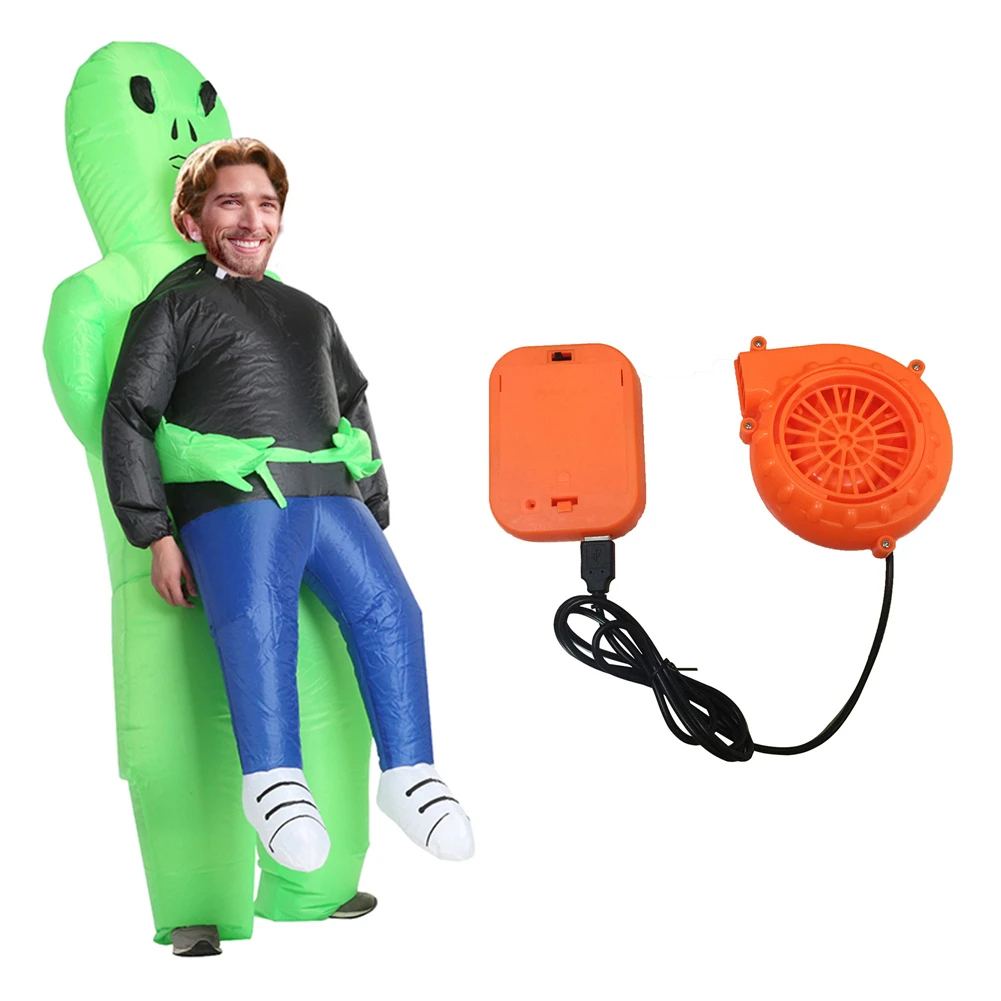 Надувной костюм монстра страшный зеленый инопланетный Динозавр талисман