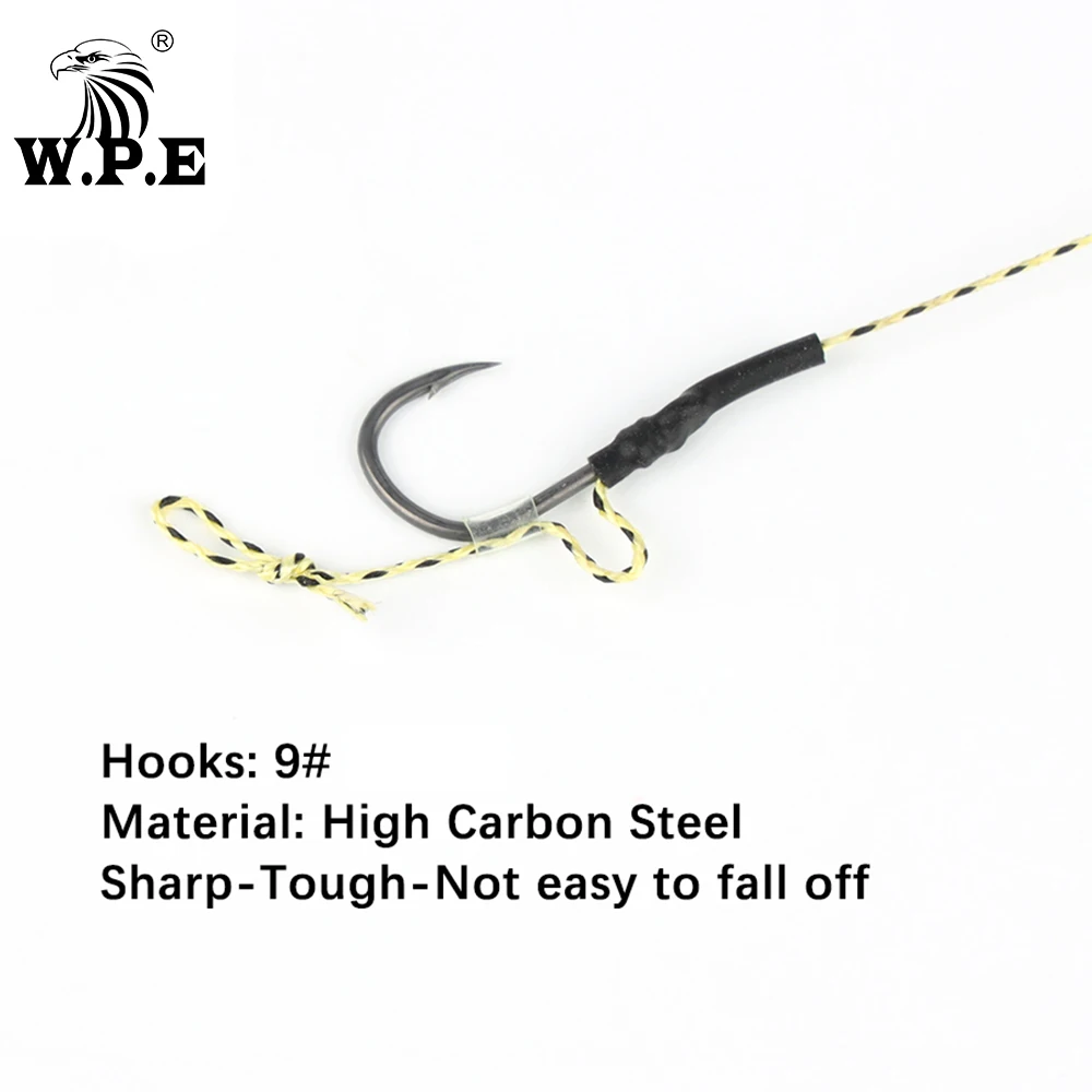 W.P.E Carp Fishing 1pcs 40g-80g Method Feeder Rig Hair Europe Carp Fishing Group Lead Core Line Method ARC Flat Fishing Tackle