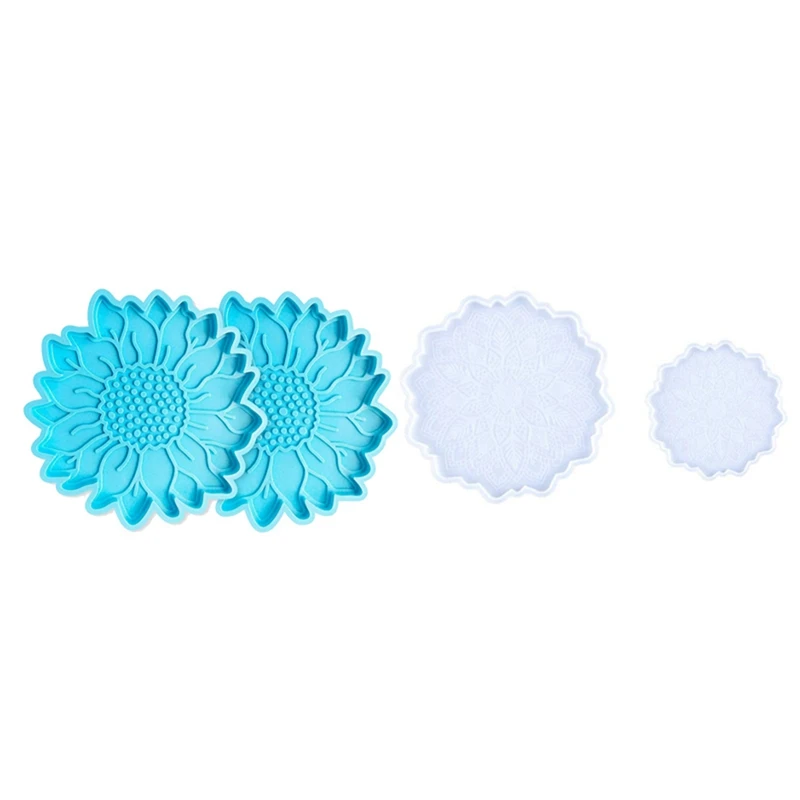 

4 шт. формы для смолы под горку, формы для смолы под горку для изготовления стаканчиков, ковриков, 2 шт. A и 2 шт. B