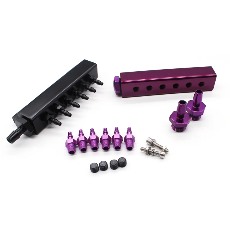 DEFT 1/8 &quotNPT 6 портовый вакуумный набор коллектора fit Turbo Boost впускной коллектор 1/8"