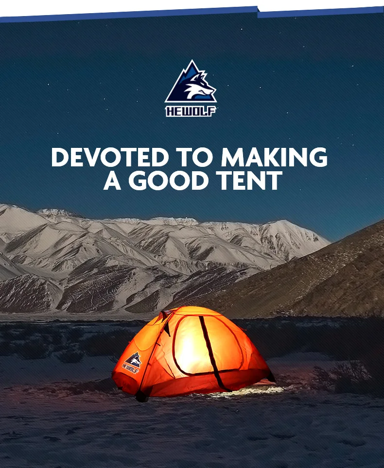 HEwolf outdoor one room one hall multi-person tent field camping, 4-5 people automatic tent four door camping tent have one pole