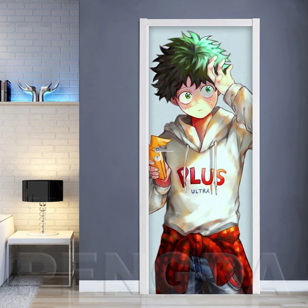 Self Adhesive Decal 3D Print Sticker Anime My Hero Academia Role Picture Home Decor Paper For Cabinet Door Waterproof Art Poster | Дом и сад