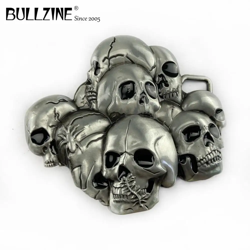 Пряжка для ремня с черепом Bullzine Оловянным покрытием FP-03397 подходит шириной 4 см |