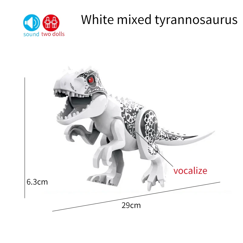 Конструктор Мир Юрского периода 2 фигурки динозавров стиgimoloch Voice Dino Park