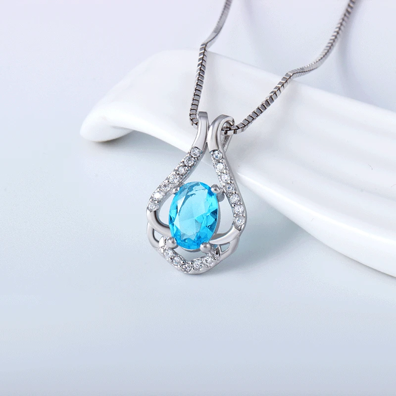 Изысканные ювелирные изделия настоящее Серебро S925 пробы Подвеска для женщин