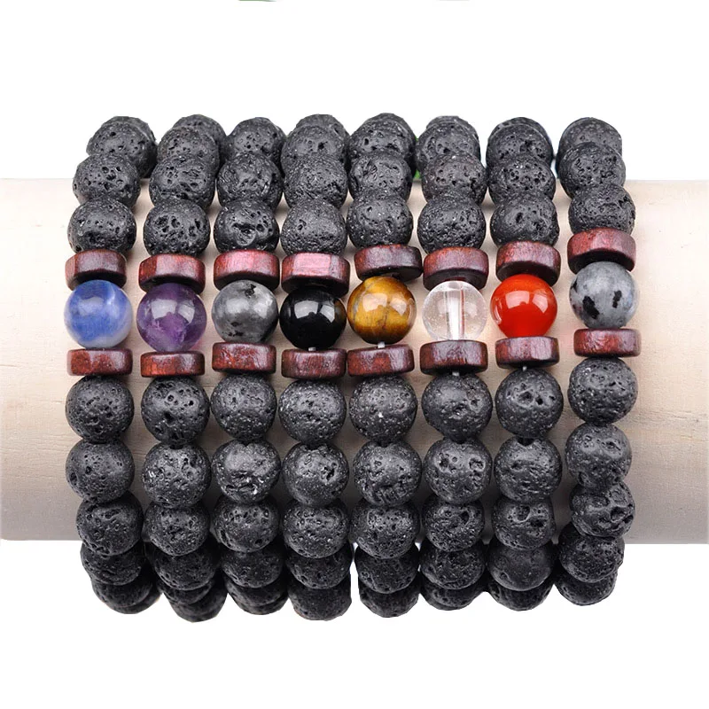 Натуральный бусинка из лунного камня браслет тибетский Будда Браслет Чакра