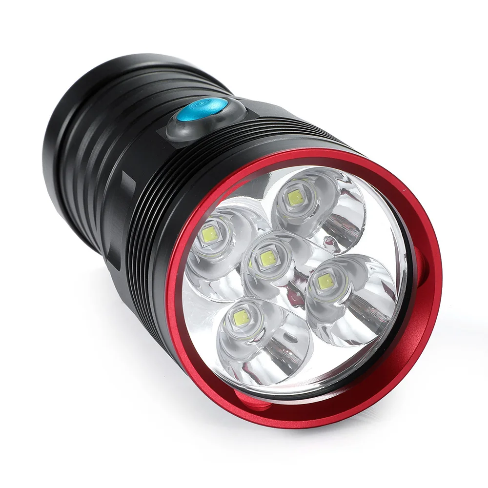 Comprar De Alta Potencia De 5 X XM-L2 Luz LED Fuerte Linterna De Buceo Bajo El Agua 100M Profesión Impermeable De Buceo Llenar De Luz Lámpara De La Antorcha