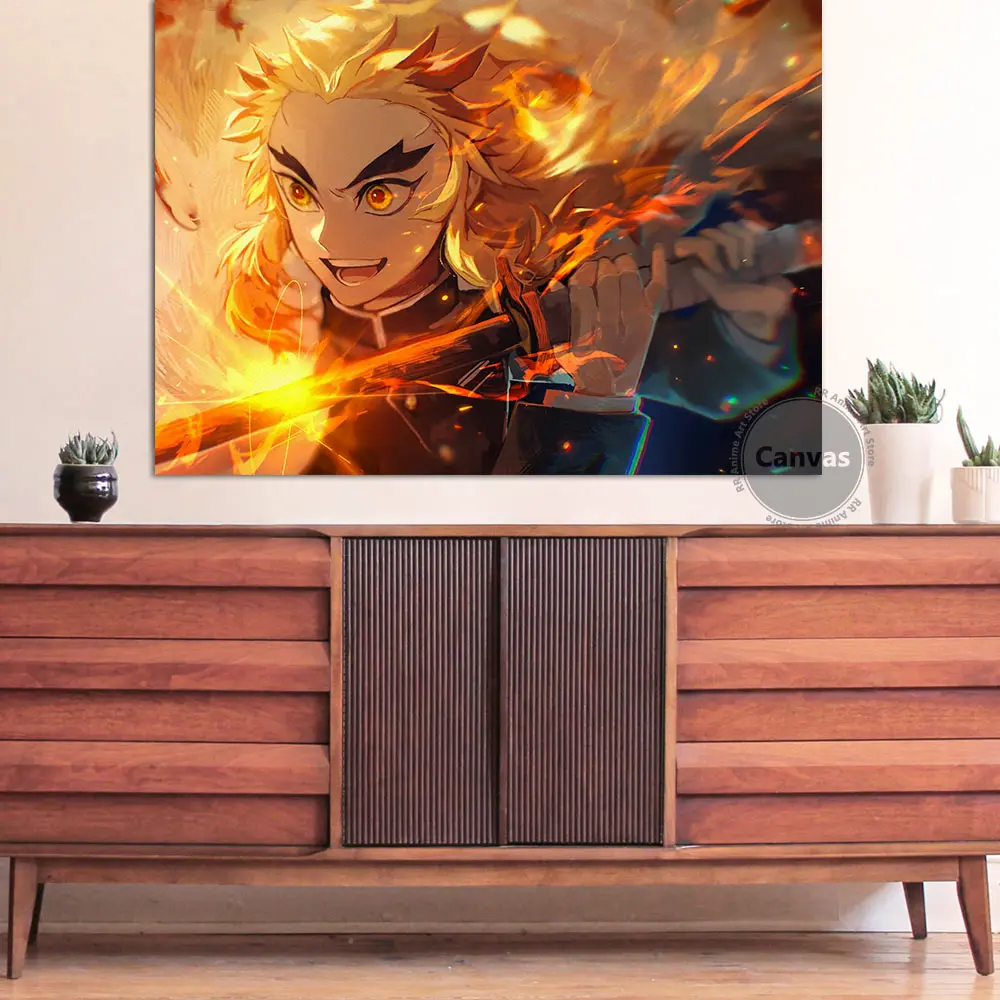 

Холст Аниме Kyoujurou, изображения убийц демонов, домашний декор, картины, плакат, HD принты, настенное искусство, модульная гостиная