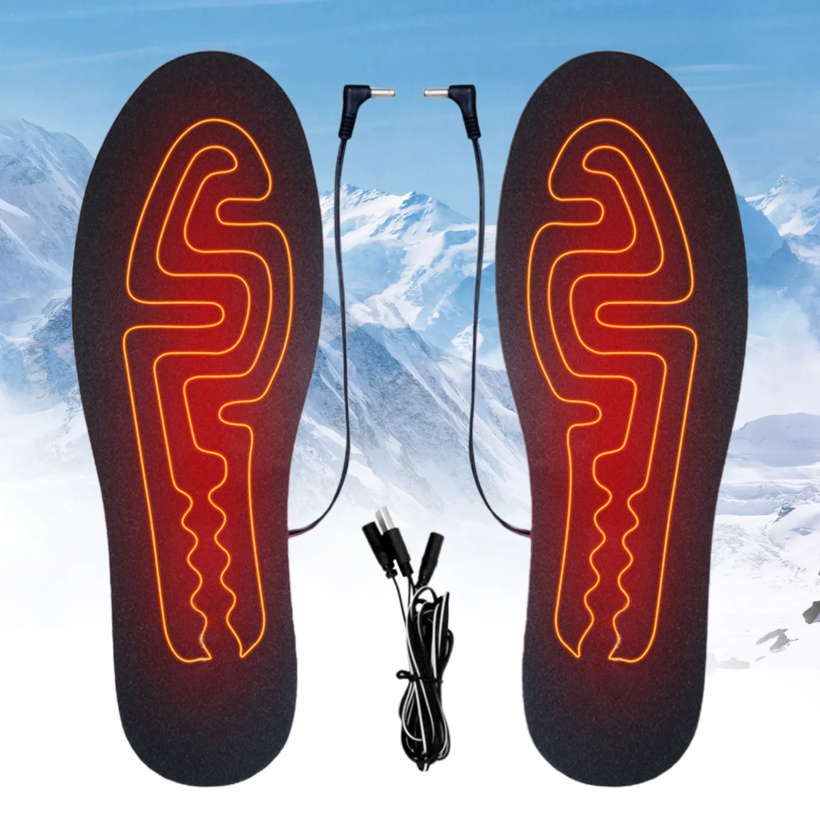 

USB Heated Insoles Cold-Proof And Warm Electrically Heating Foot Warmer Heating Cuttable And Washable Unisex No Battery Provided