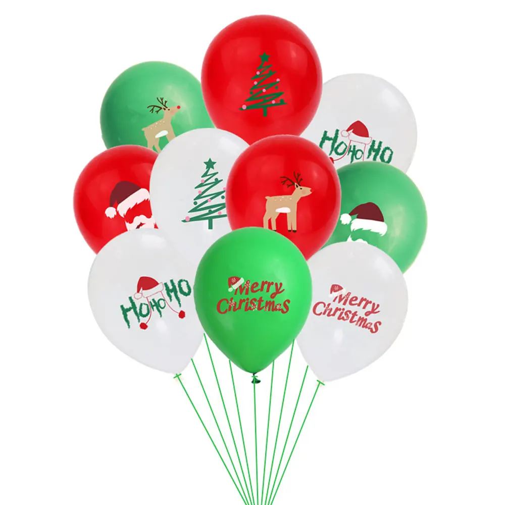 

12inch Santa Claus Ballon Elk Latex Balloons Merry Christmas Decoration Anniversaire Wedding Kids Adults Birthday Party Supplies