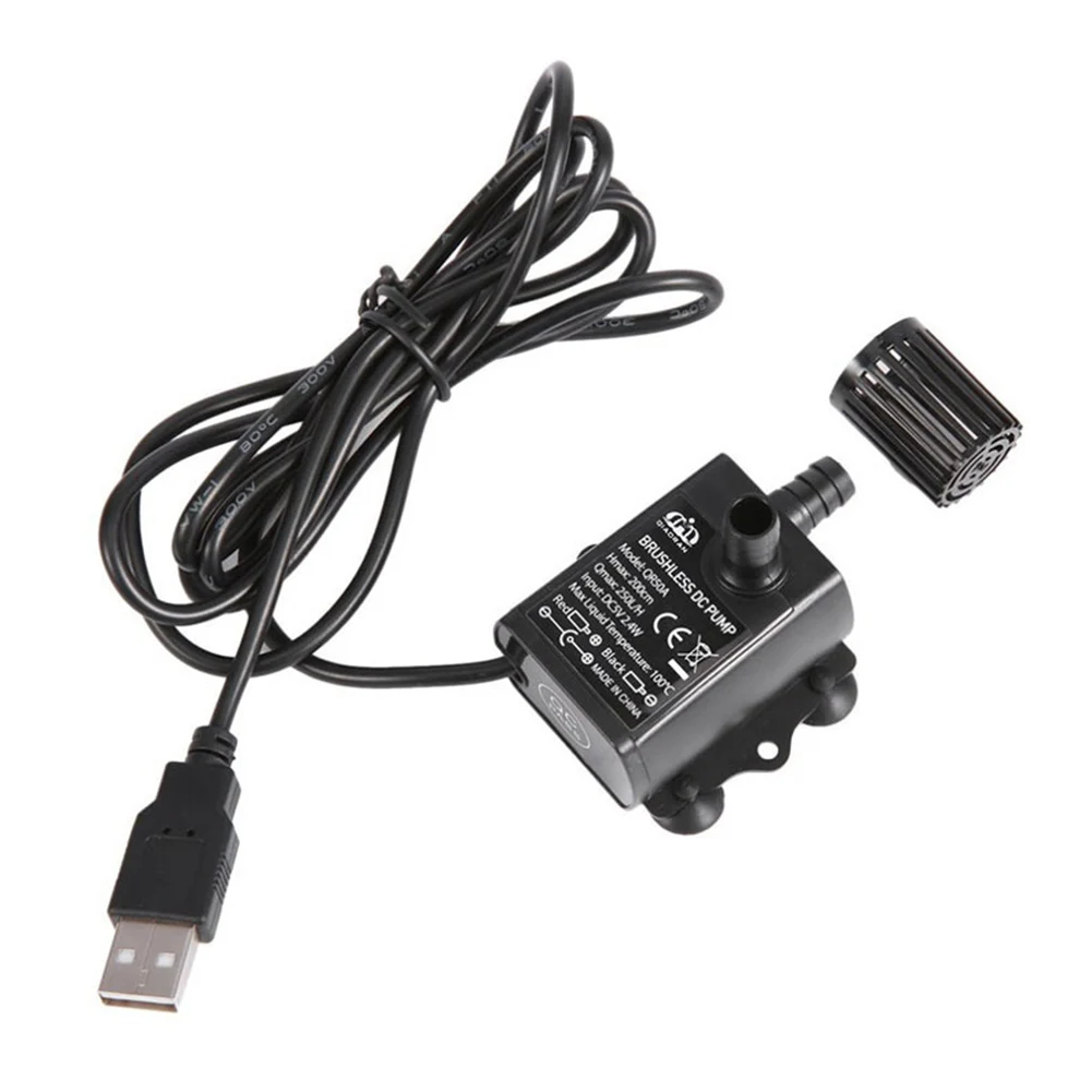 Электрический водяной насос Бесщеточный погружной мини 5 в постоянного тока 2 м