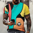 Новая модная летняя цветная футболка с 3D Граффити, повседневные мужские и женские детские футболки с принтом для мальчиков и девочек, крутые топы, футболки