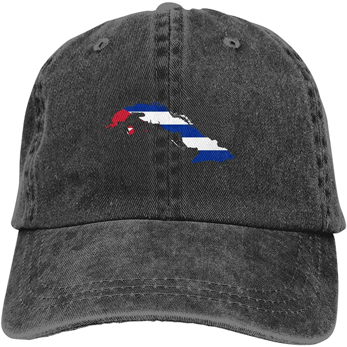 

Cuba Flag Map Denim Hat Adjustable Plain Cap Baseball Caps Snapback Caps Hats Fitted Casual Hip Hop Dad Hat for Men Women Unisex