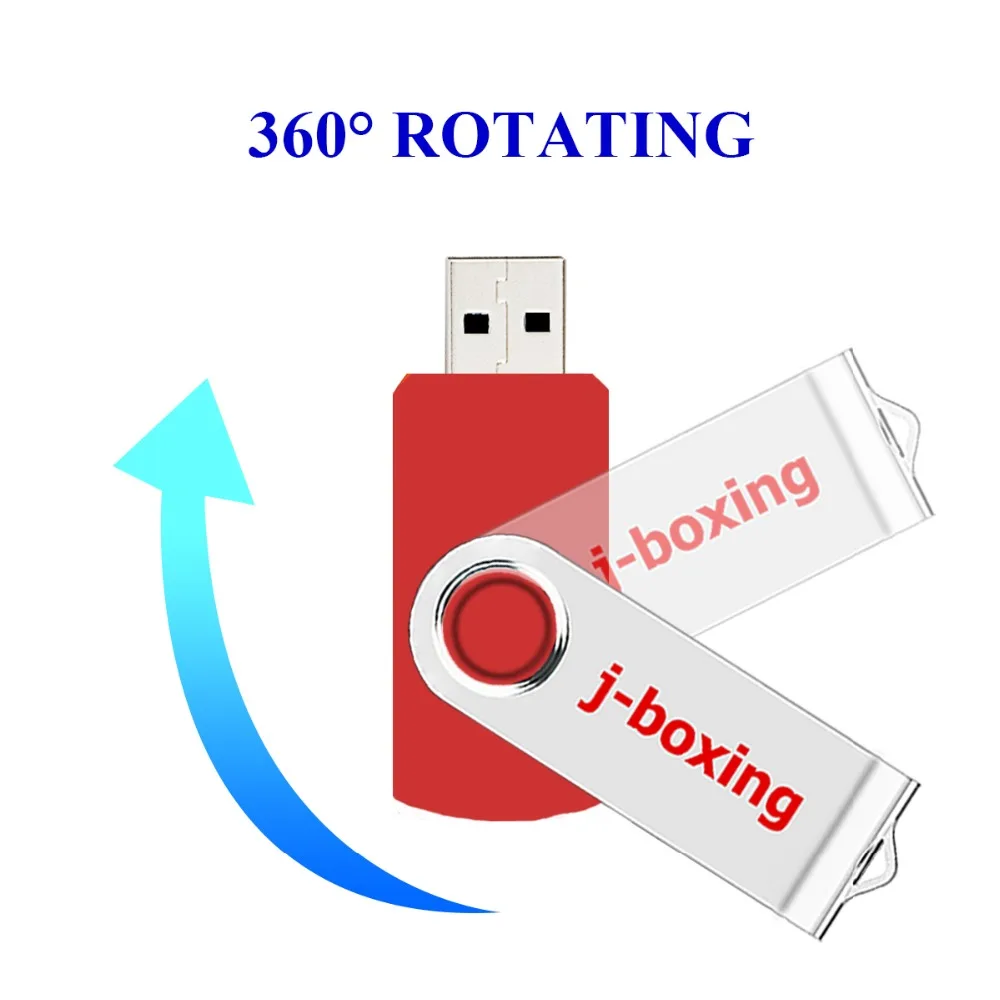 J-бокс 16 ГБ USB флэш-накопитель металлический вращающийся USB карта памяти 64 ГБ 32 ГБ 8 ГБ 4 ГБ флэш-накопитель USB 2,0 ручка-накопитель для ПК Macbook красный