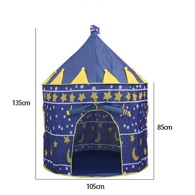 

(US) Portable Folding Blue Play Tent Children Kids Castle Cubby Play House Children's Field Activity Tent Play Pool Ball Pool