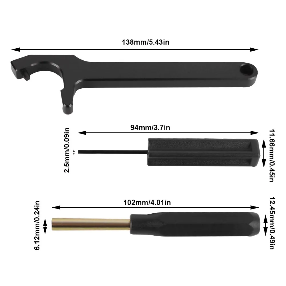 

3 Pcs/Set Tactical Glock Magazine Plate Military Disassembly Removal Tool Kit Front Sight Installation Tool Hunting Accessories