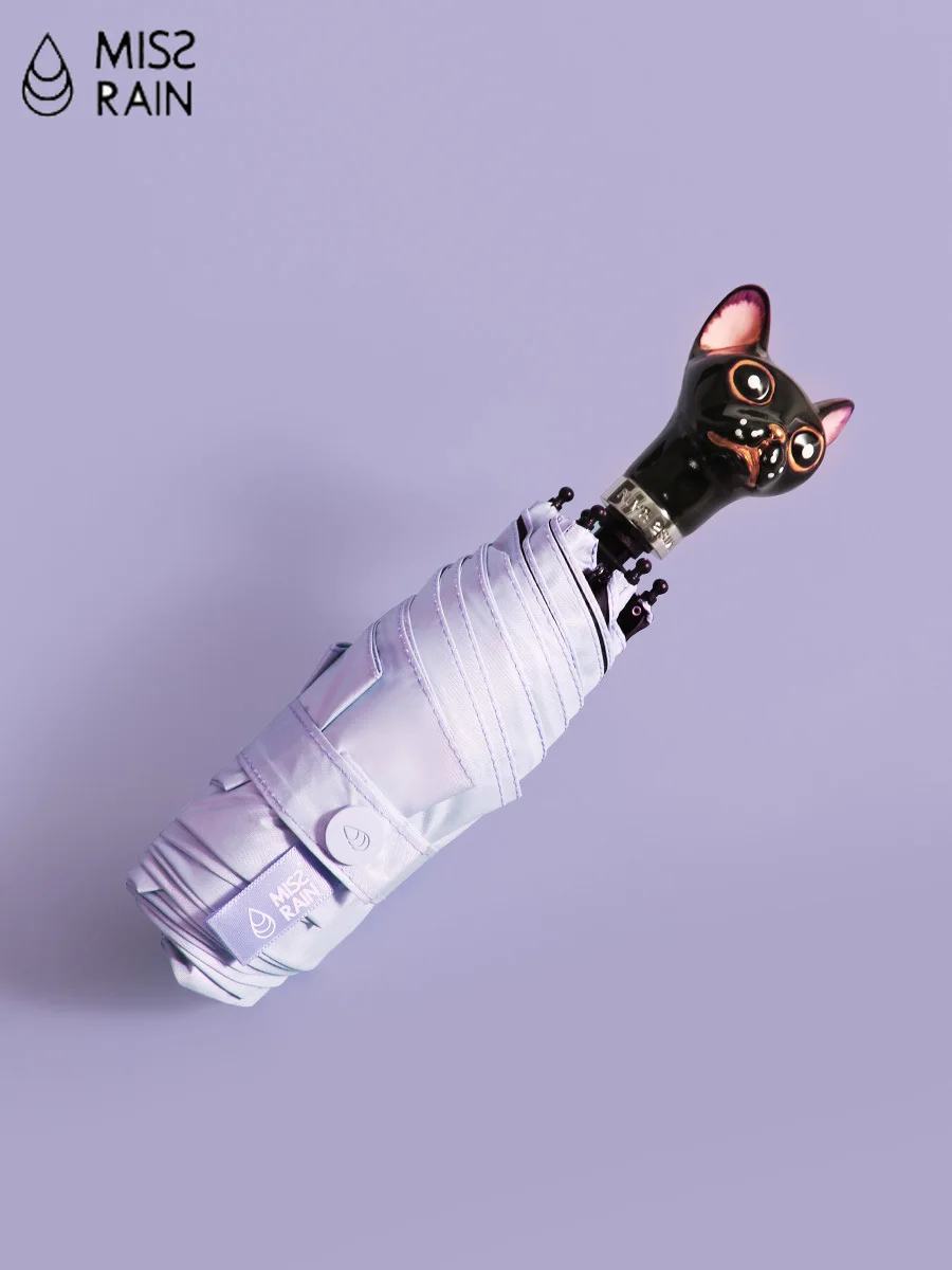 Женские роскошные зонтик кошка ручка карман с защитой от УФ лучей дамы ультра