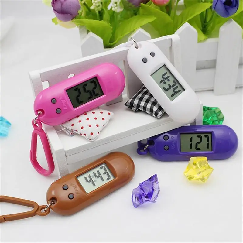 Portable Student Kids Electronic Watch Keychain Backpack LED Digital Display Hanging Watches Key Cha