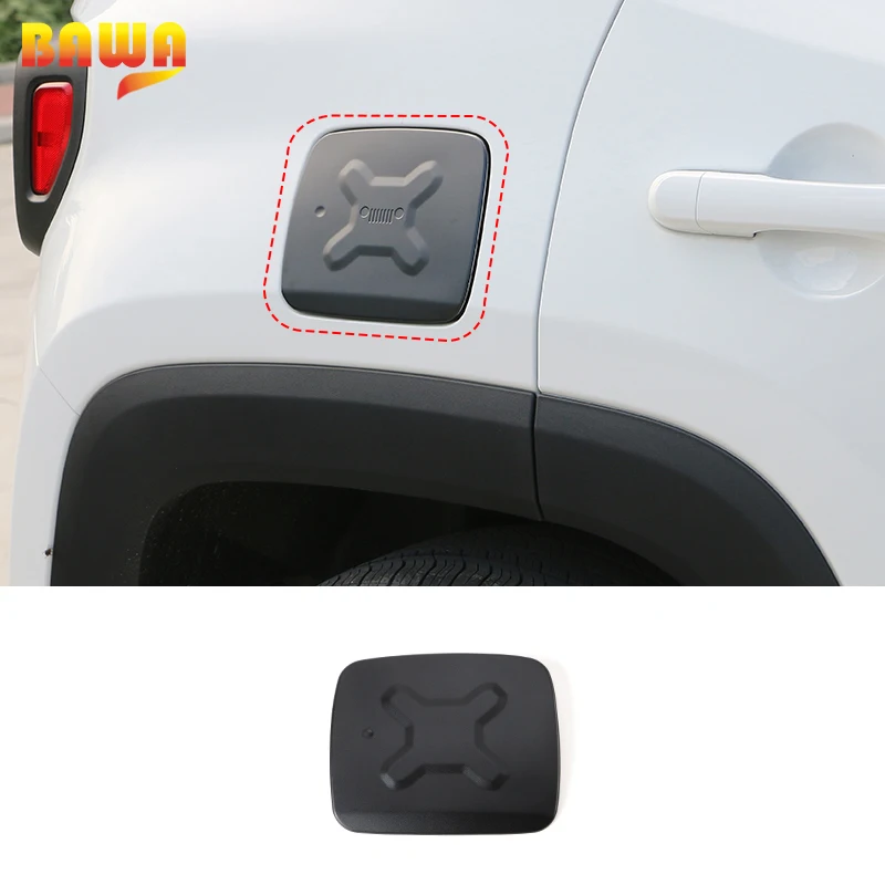 

BAWA Aluminum alloy Gas Lid Filler Cap Fuel Tank Cover for Jeep Renegade 2016-2020 Car Gas Fuel Tank Cap Cover