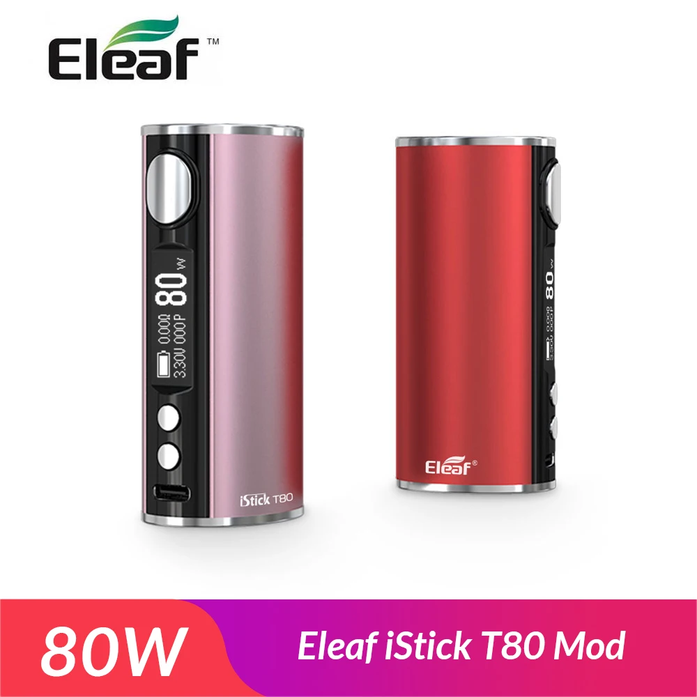 Оригинальный мод Eleaf iStick T80 80 Вт с аккумулятором 3000 мА/ч и зарядным портом Type-C