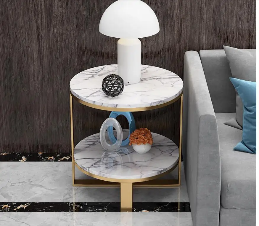 Нордический свет роскошный мраморный боковой гостиной Маленький журнальный