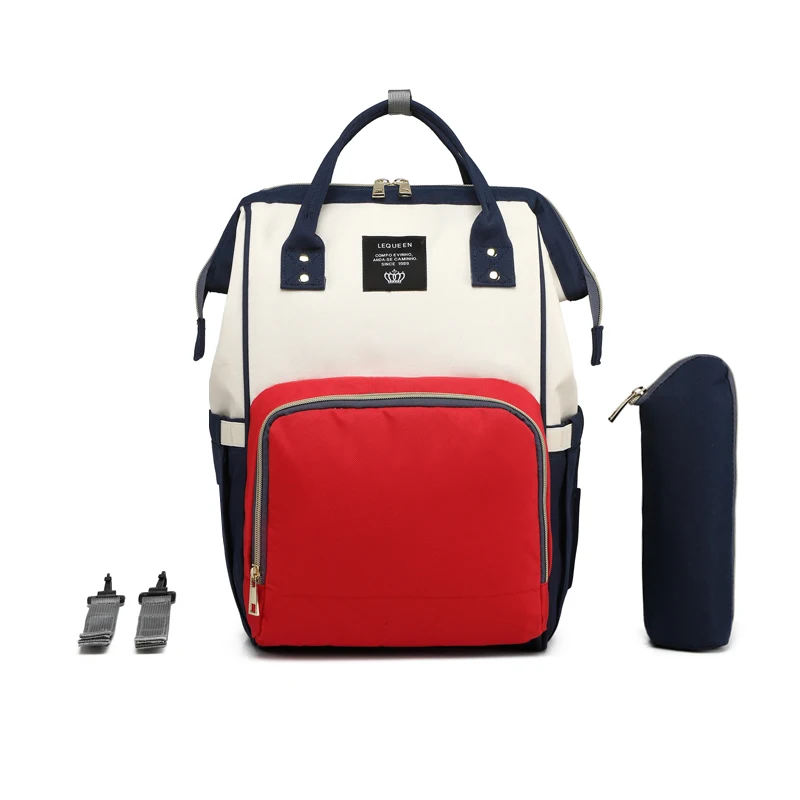 Lequeen Diaper Bag H LEQUEEN пеленка мешок USB Мумия Материнство сумка большая мода кормящих путешествия рюкзак коляска детская сумка уход за ребенком подгузник рюкзак - Цвет: Lequeen Diaper Bag H
