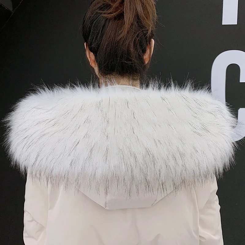 

Fur Collar Imitation Fox Fur Collar Down Jacket Hat Strip False Collar Coat Clothing Shawl Keep Warm Scarf