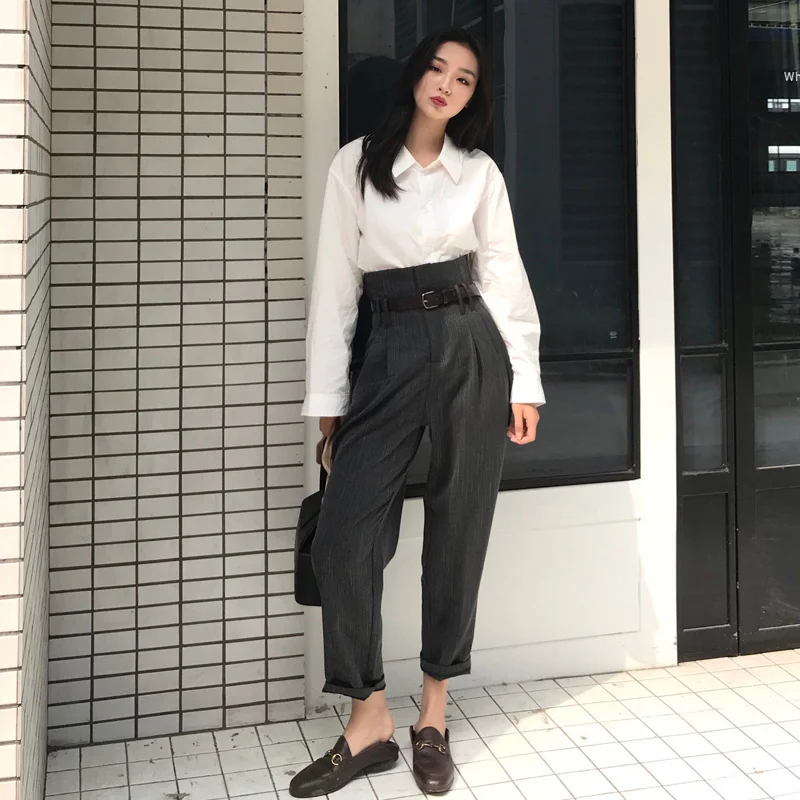 

Real Price Real Shot Korean Women's Clothing Style High Waist