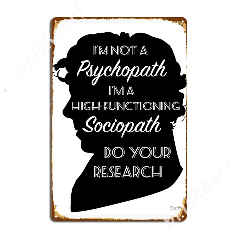 Металлическая фотография с цитатой Bbc Sherlock-социопата украшение для стены паба