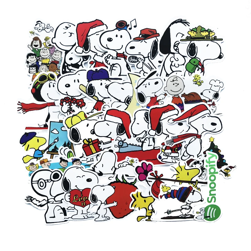 62 шт. милые Snoopys водонепроницаемые маслостойкие Канцелярские Декоративные наклейки ручка ноутбук компьютер автомобиля стикер
