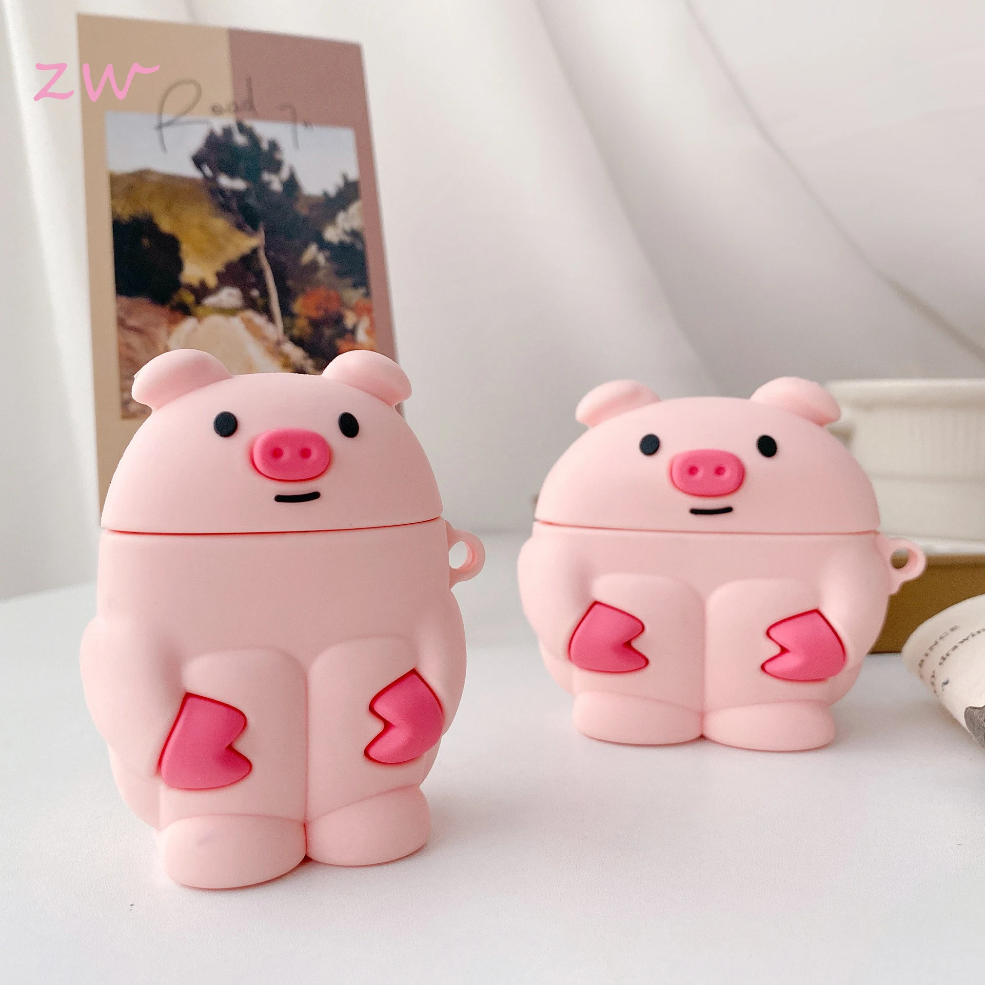 

3D Cute Cartoon Frog Pig Panda for Airpods 1 2 Pro Case Box Soft Silicone Wireless Bluetooth Headphone Protective Cover