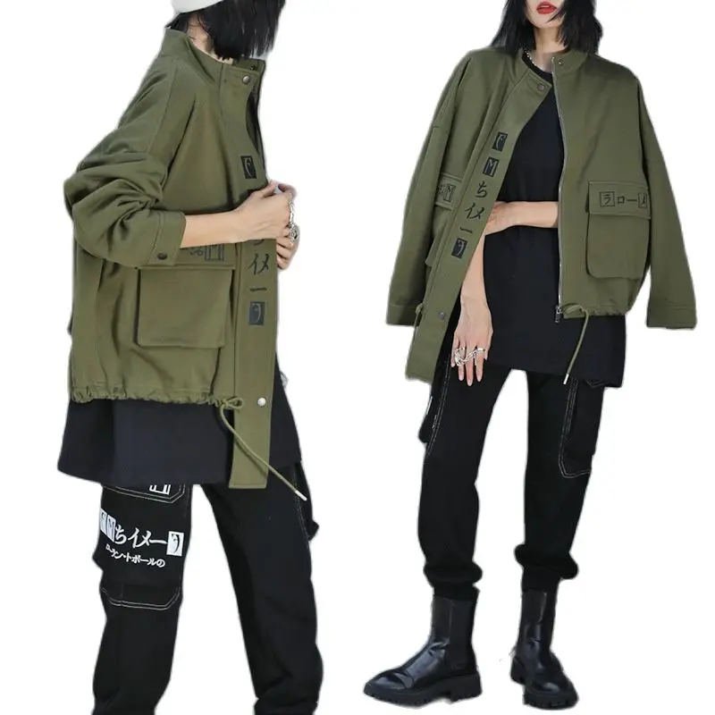 

Новинка 2021, универсальная Рабочая куртка в иностранном стиле, бейсбольный костюм для женщин на весну и осень