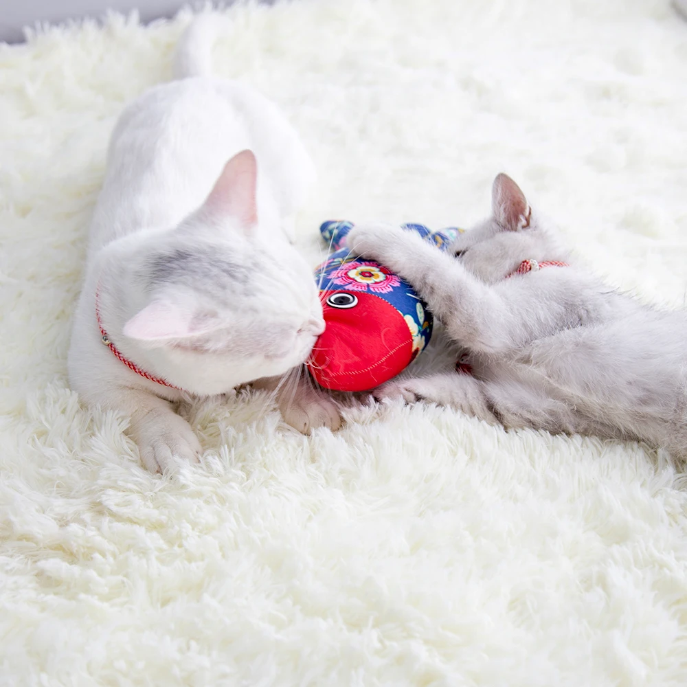 Мягкая Плюшевая 3D игрушка для кошек в форме рыбы интерактивные подарки игрушки