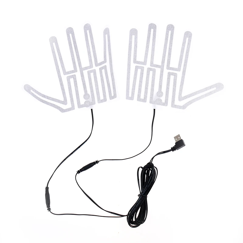 1 пара 5*9 см 5V USB с подогревом носки подкладки из углеродного волокна