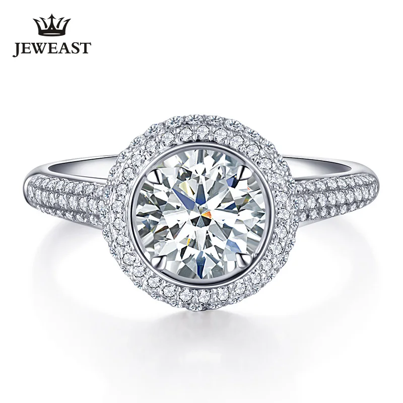 Кольцо из 18-каратного золота с натуральными бриллиантами XZ бриллианты реальное