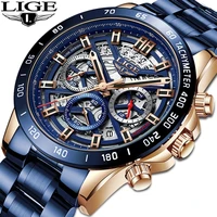 2021 new mens watches lige top brand luxury waterproof quartz wrist watch for men date sport hollow clock male relogio masculino
