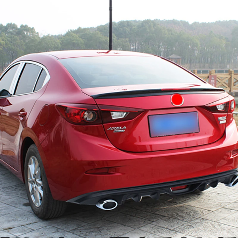 Для Mazda 3 Axela 2014 2015 2016 украшение автомобиля Неокрашенный задний спойлер Высокое
