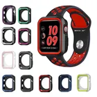 360 Полный Экран протектор бампер рамка Матовый Жесткий чехол для Apple watch, версии 6iPhone SE54321 крышка плёнка из закалённого стекла для наручных часов iwatch, 45