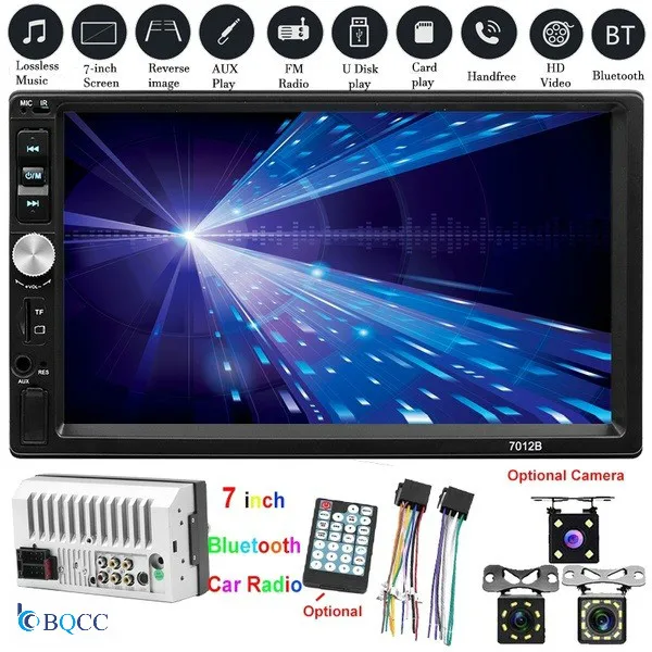 Кнопка-7 цветов подсветка версия 2din HD магнитола с Bluetooth FM Радио стерео MP3/MP5 видео плеер авторадио стерео