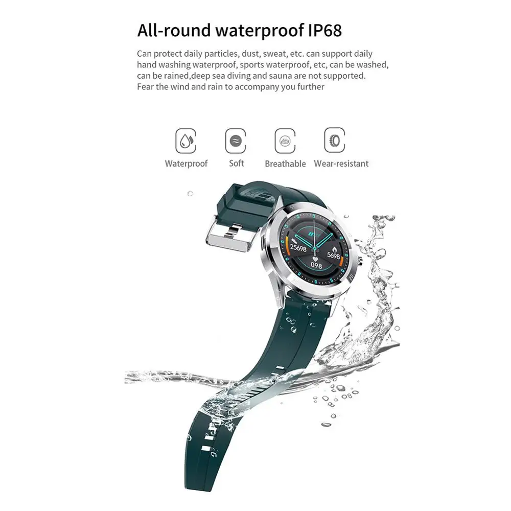 Y10 спортивные Смарт часы Для мужчин Bluetooth IP68 Водонепроницаемый SmartWatch W/ЭКГ крови
