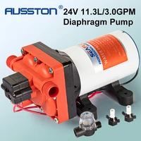 24V Marine Water DC Diaphragm Pump 55PSI High Pressure Self Priming Pump Automatic Switch 3.0 GPM Supply 4 Chamber for Boat RV