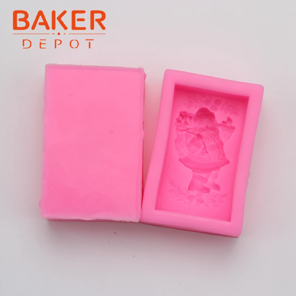 Бейкер депо Санта силиконовые помадные формы 3D ручной работы форма для мыла свеч