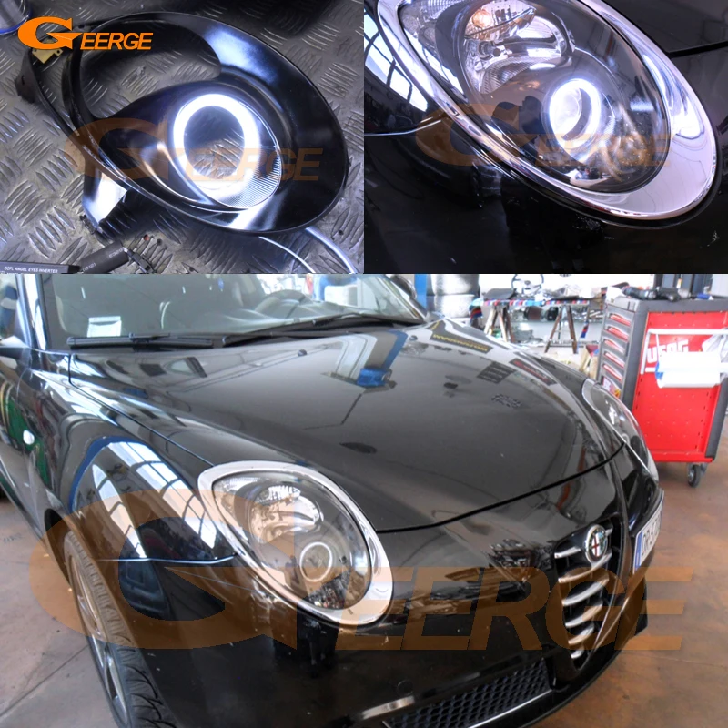

For Alfa Romeo Mito 2008 2009 2010 2012 2013 2014 2015 Excellent Ultra bright COB led angel eyes halo rings