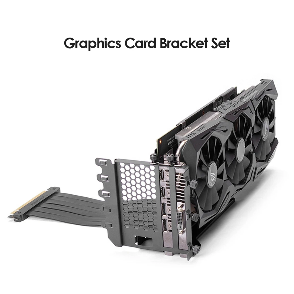 

Anti Interference GPU Extension Line Computer PCI-E X16 Vertically VGA Card Bracket Set Suit 7 Slot Mount For Desktop Chassis