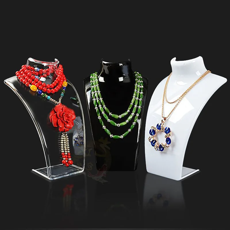 

New and Hot Sale Three Colors 20*13.5*6cm Mannequin Earring Necklace Jewelry Pendant Display Stand Holder Show Decorate Retail