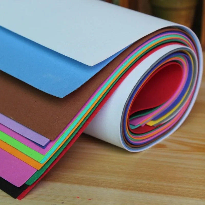 

50x50CM 10pcs DIY Sponge Foam Paper for Kindergarten Decor DIY Handmade Materials Color Paper EPP 1MM Thickness Wallpapers