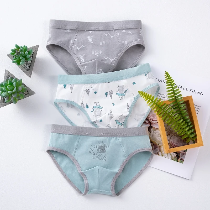 3 шт. детские трусики нижнее белье для мальчиков трусы боксеры подростков шорты